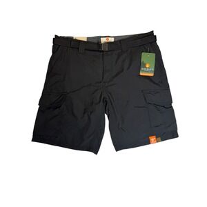 Sun River NWT Cargo Hiking Shorts Belted Lightweight Black Size 34 Trail